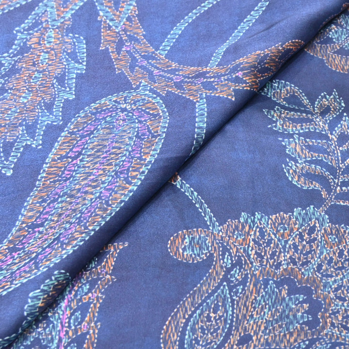 Bemberg Satin Digital Print Fabric– Soft Luxury Designer Satin Fabric 001333-37