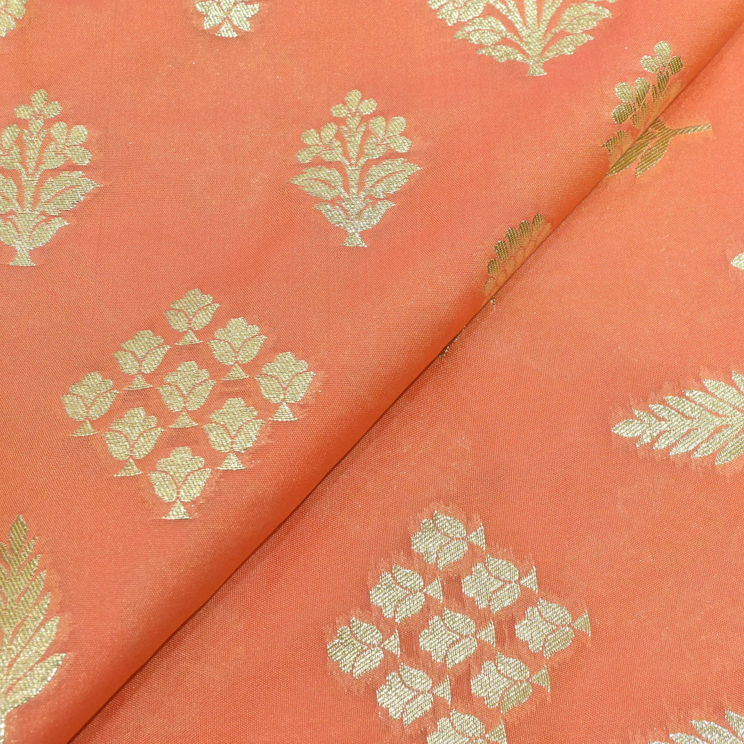 Katan Silk Zari Jaal Brocade Fabrics