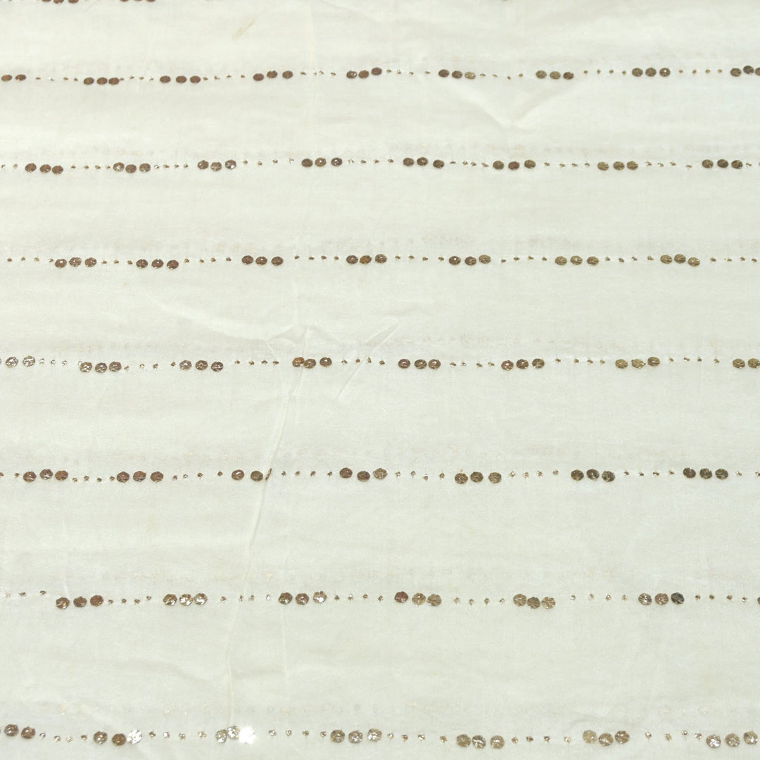 Pure Chanderi Mukaish Hand Work Fabrics