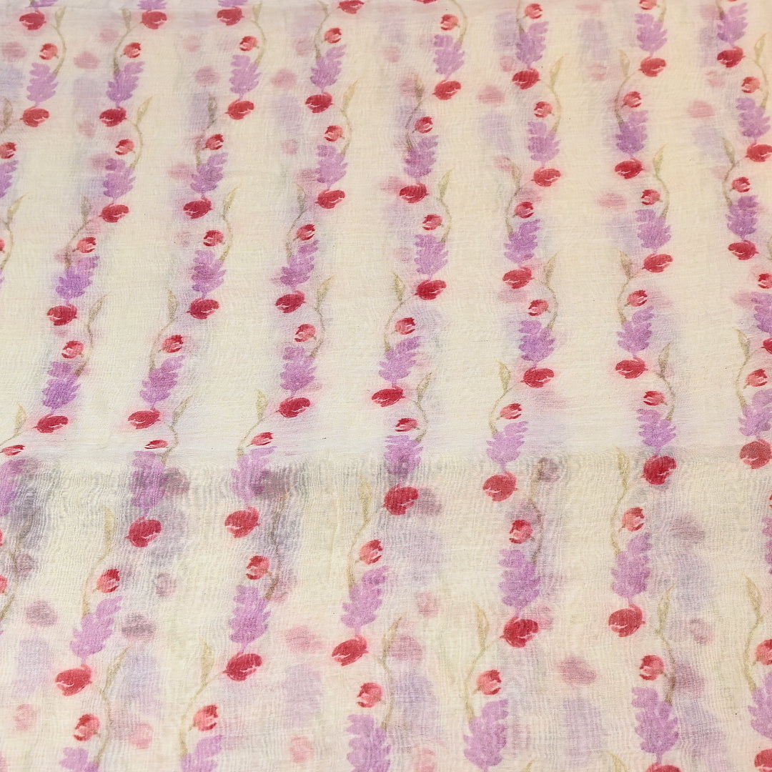 Mul Chanderi Digital Print Fabric - Soft Lightweight Designer Fabric GT0185-1N