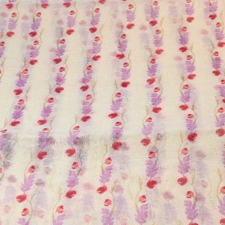 Mul Chanderi Digital Print Fabric - Soft Lightweight Designer Fabric GT0185-1N