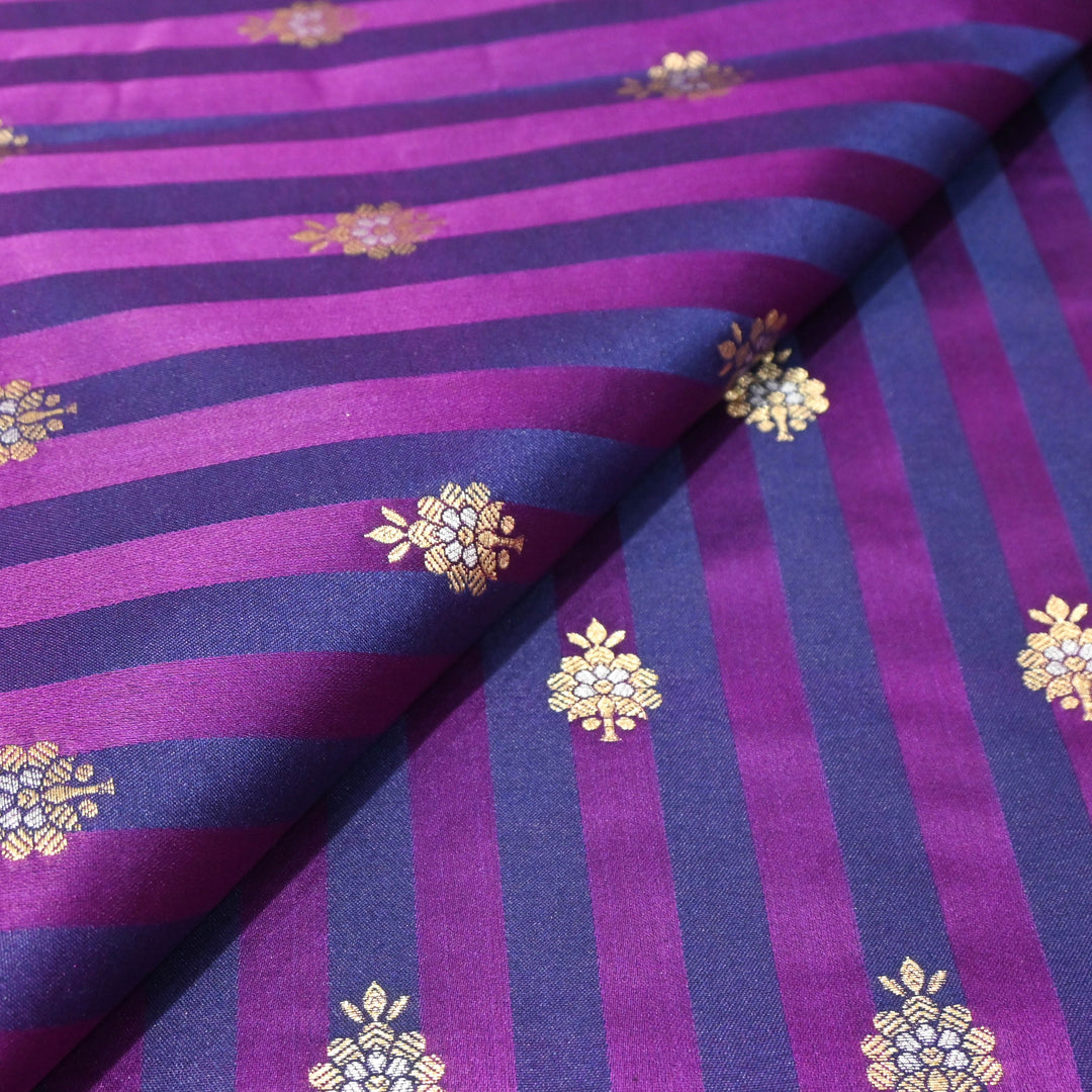 Violet Mina Zari Brocade Fabric