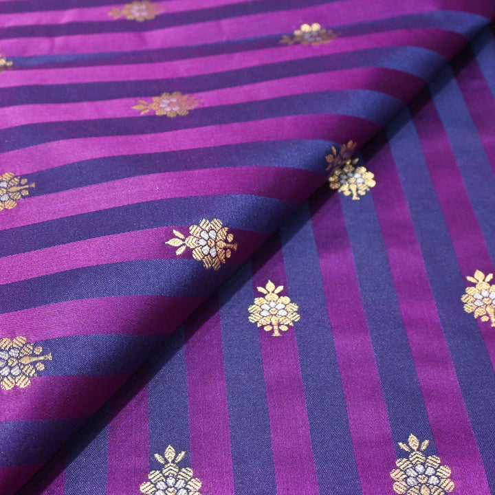 Violet Mina Zari Brocade Fabric