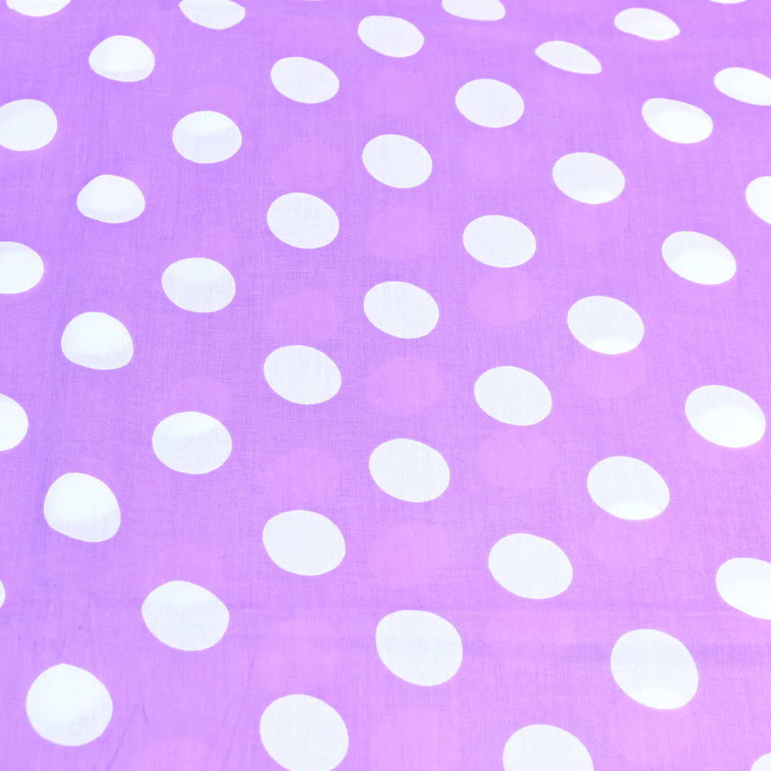Premium Cotton Polka Dot Printed Fabric - Soft Breathable Designer Cotton Fabric - 000350-1g