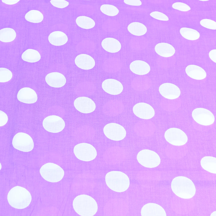 Premium Cotton Polka Dot Printed Fabric - Soft Breathable Designer Cotton Fabric - 000350-1g