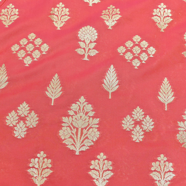 Katan Silk Zari Jaal Brocade Fabrics