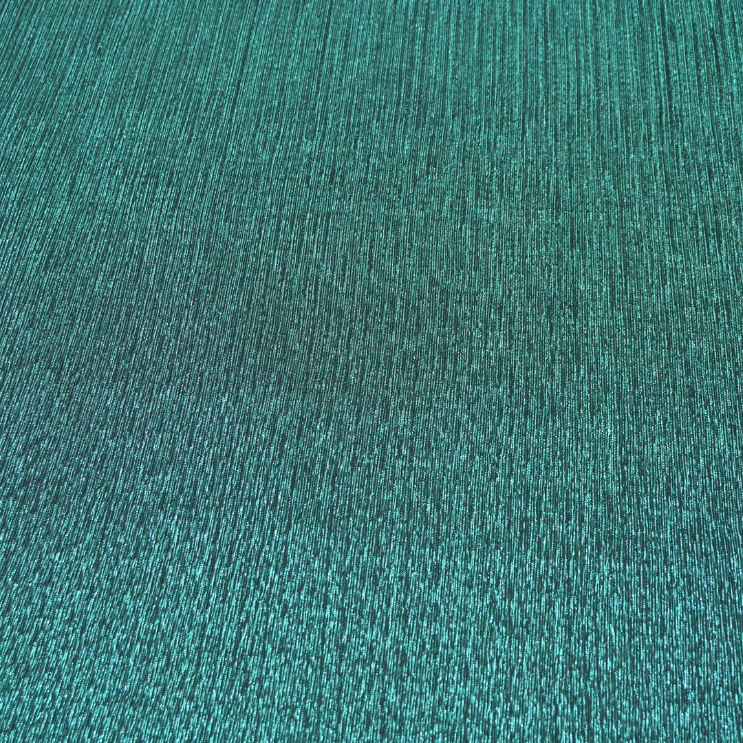 Teal Green Crinkled Moonlight Fabric