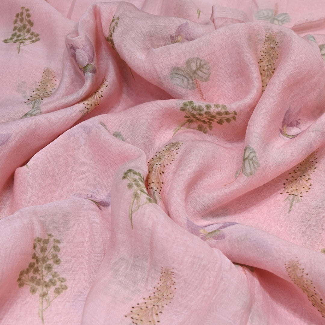 Mul Chanderi Digital Print Fabric - Soft Lightweight Designer Fabric GT0185-1f