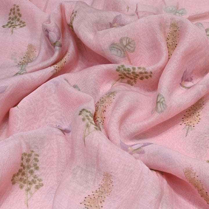 Mul Chanderi Digital Print Fabric - Soft Lightweight Designer Fabric GT0185-1f
