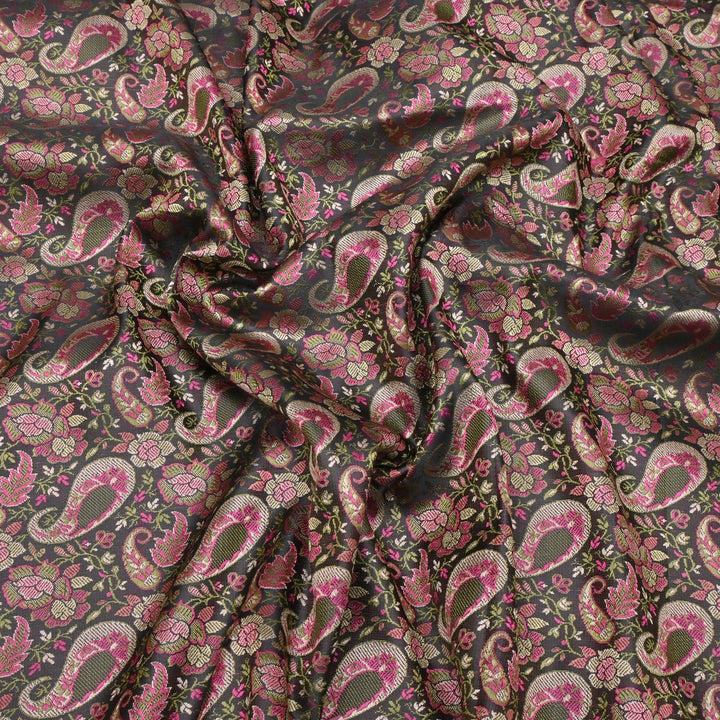 Satin Zari Tehra Brocade Fabrics