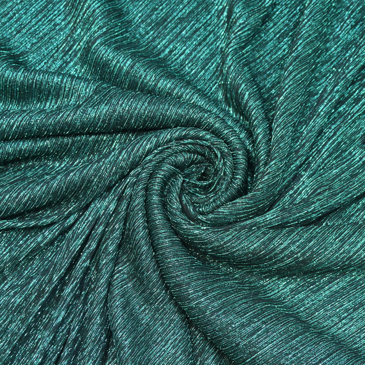 Teal Green Crinkled Moonlight Fabric