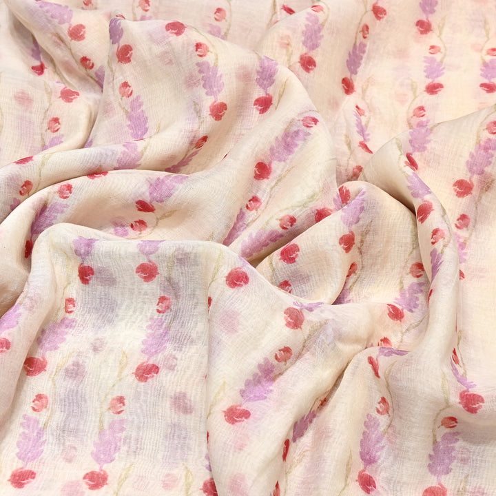 Mul Chanderi Digital Print Fabric - Soft Lightweight Designer Fabric GT0185-1N