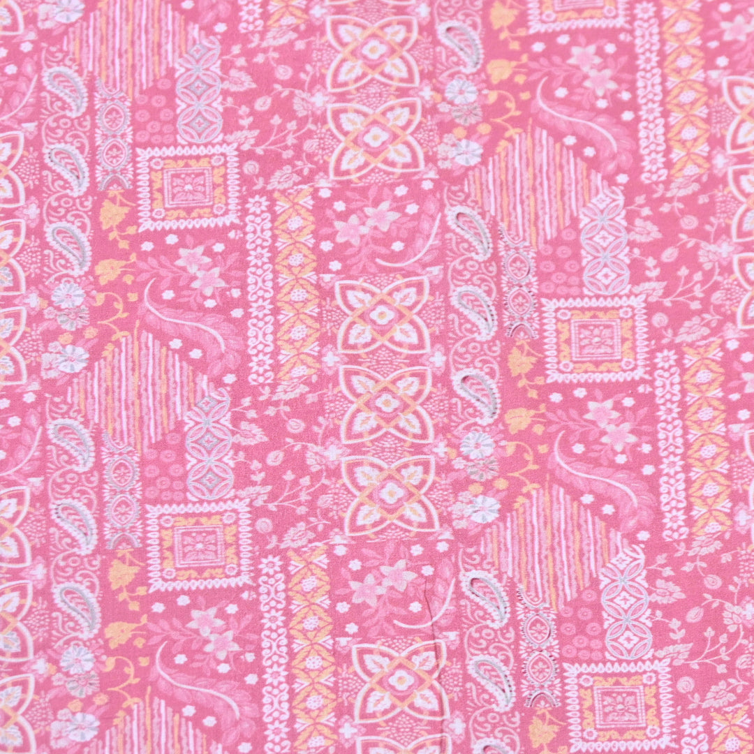 Pink Italian Lawn Print Fabric