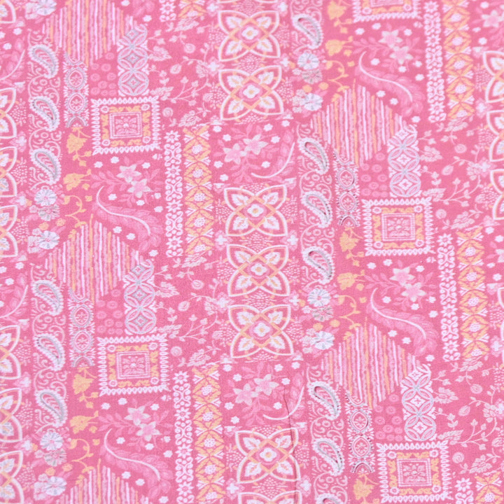 Pink Italian Lawn Print Fabric