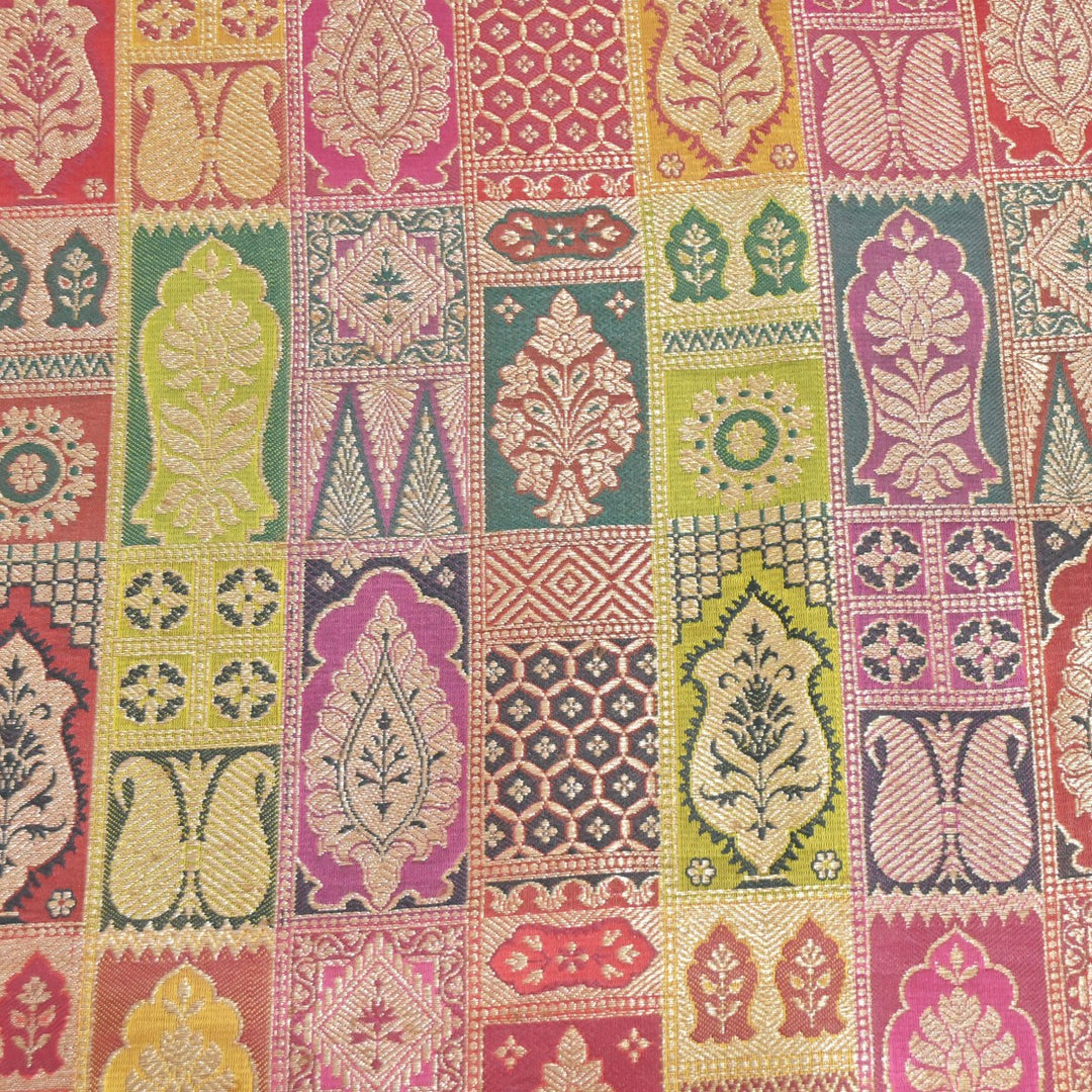 Multi Colour Rangoli Brocade Fabrics