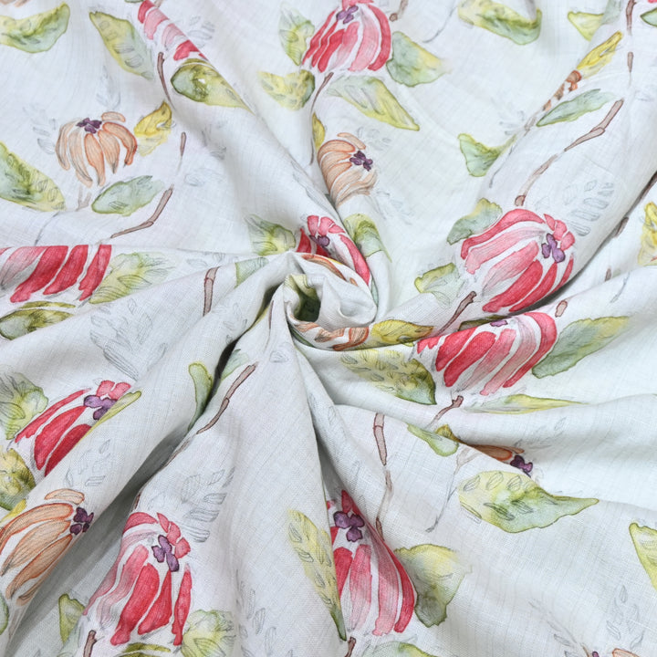 PREMIUM PURE LINEN DIGITAL PRINT FABRIC- LIN054- 02