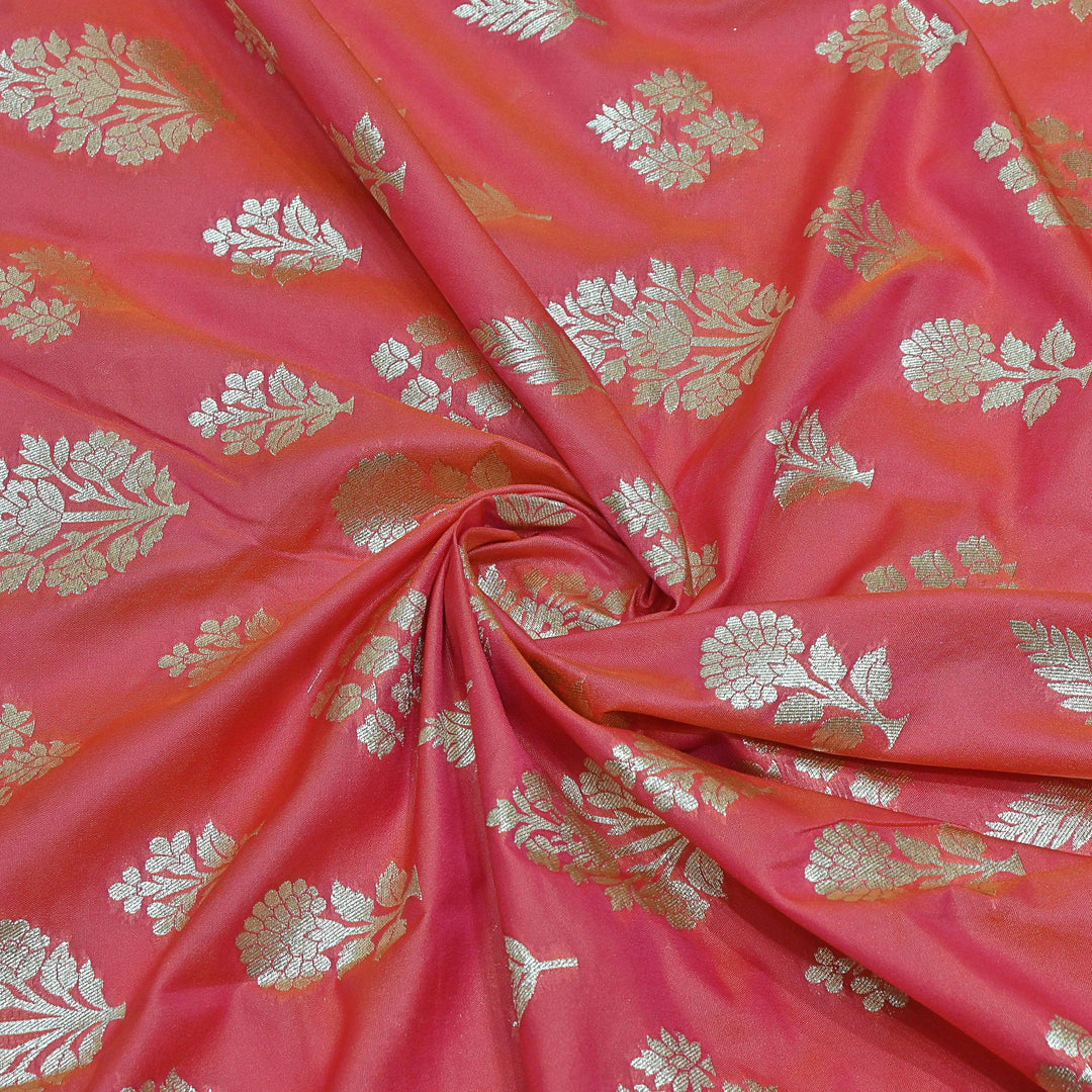 Katan Silk Zari Jaal Brocade Fabrics