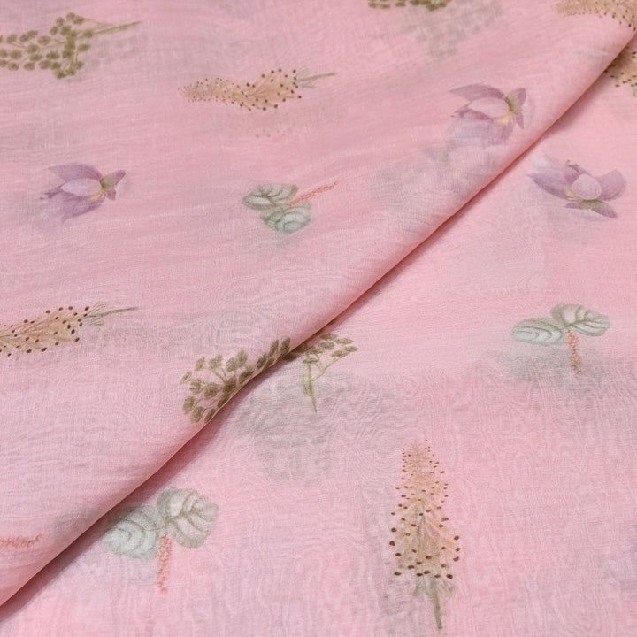 Mul Chanderi Digital Print Fabric - Soft Lightweight Designer Fabric GT0185-1f