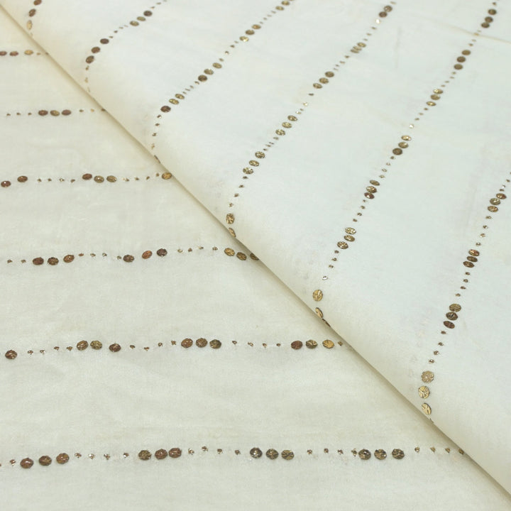 Pure Chanderi Mukaish Hand Work Fabrics