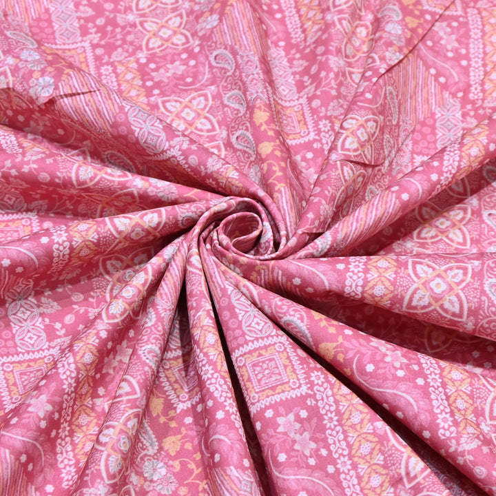 Pink Italian Lawn Print Fabric
