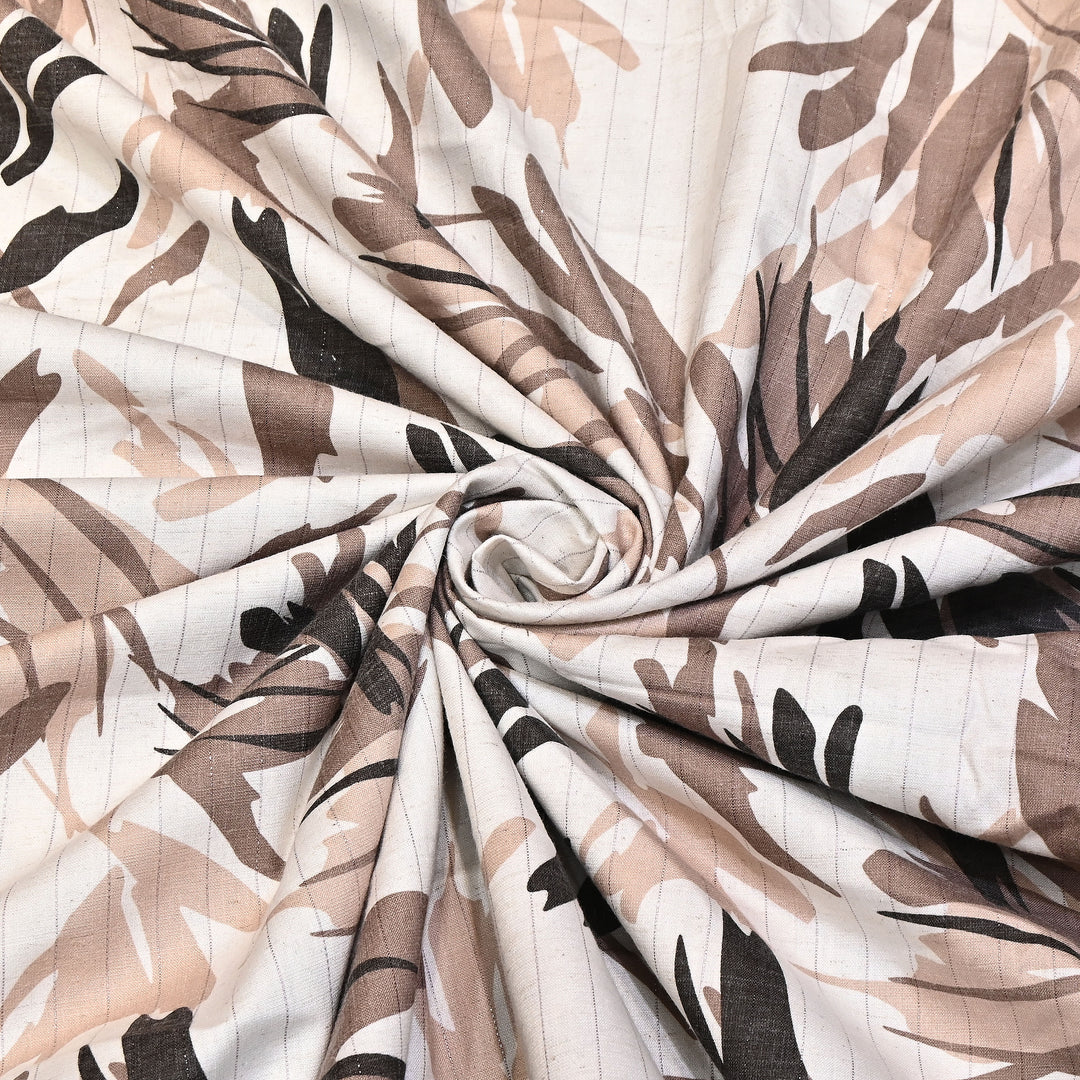 Cotton Linen Lurex Digital Print Fabric – Premium Designer Summer Fabric- BYP125-1