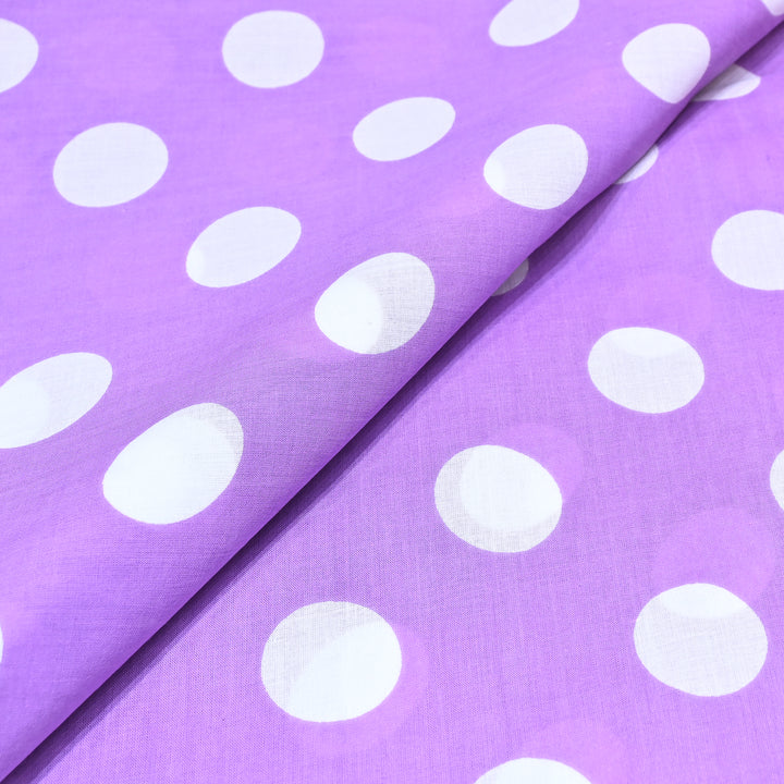 Premium Cotton Polka Dot Printed Fabric - Soft Breathable Designer Cotton Fabric - 000350-1g