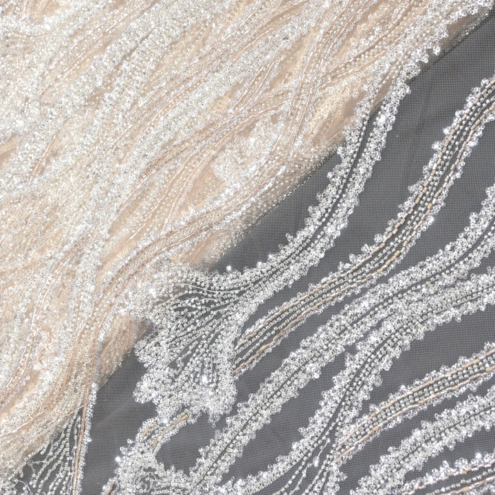 Beautiful Imported Net Cut Dana Sequins Embroidery Fabrics