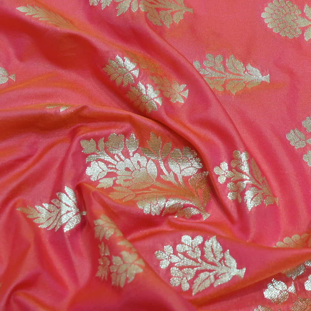 Katan Silk Zari Jaal Brocade Fabrics