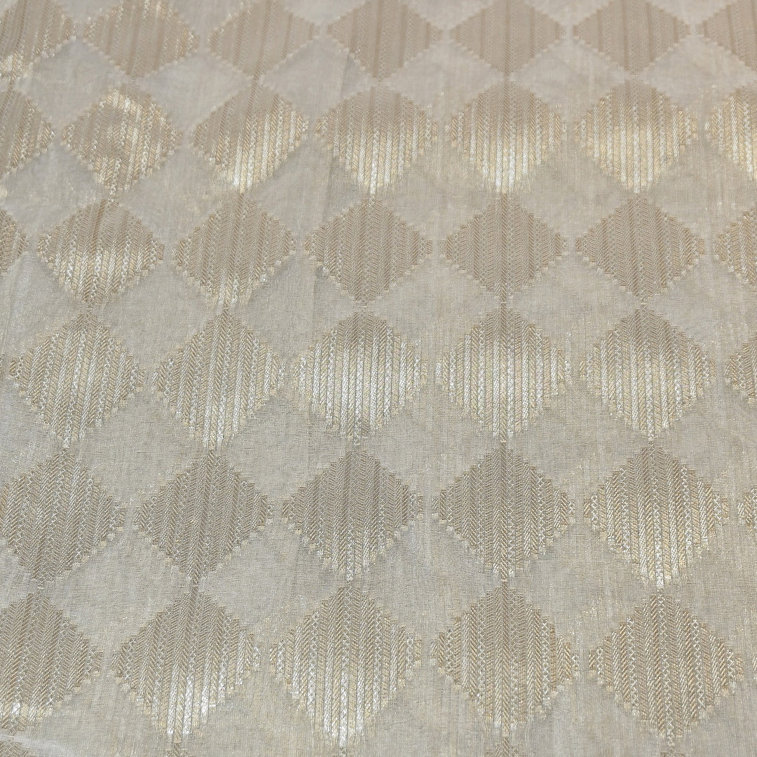 Bamberg Organza Tissue Zari Jacquard Fabric - AL4205-1