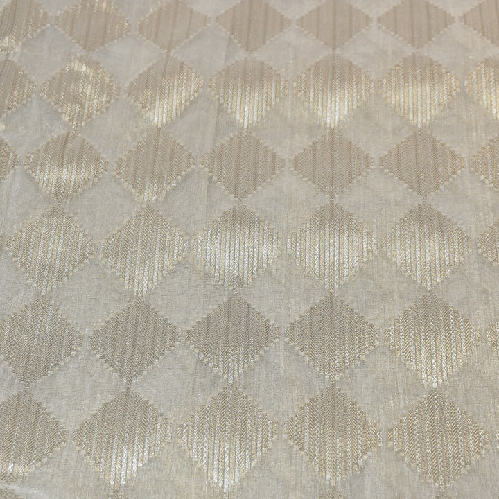 Bamberg Organza Tissue Zari Jacquard Fabric - AL4205-1