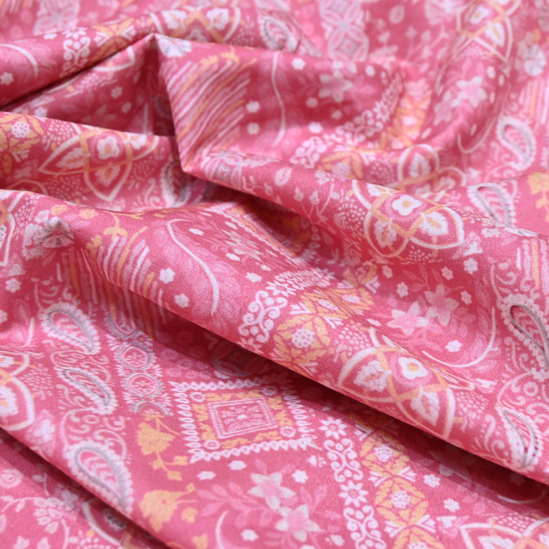 Pink Italian Lawn Print Fabric