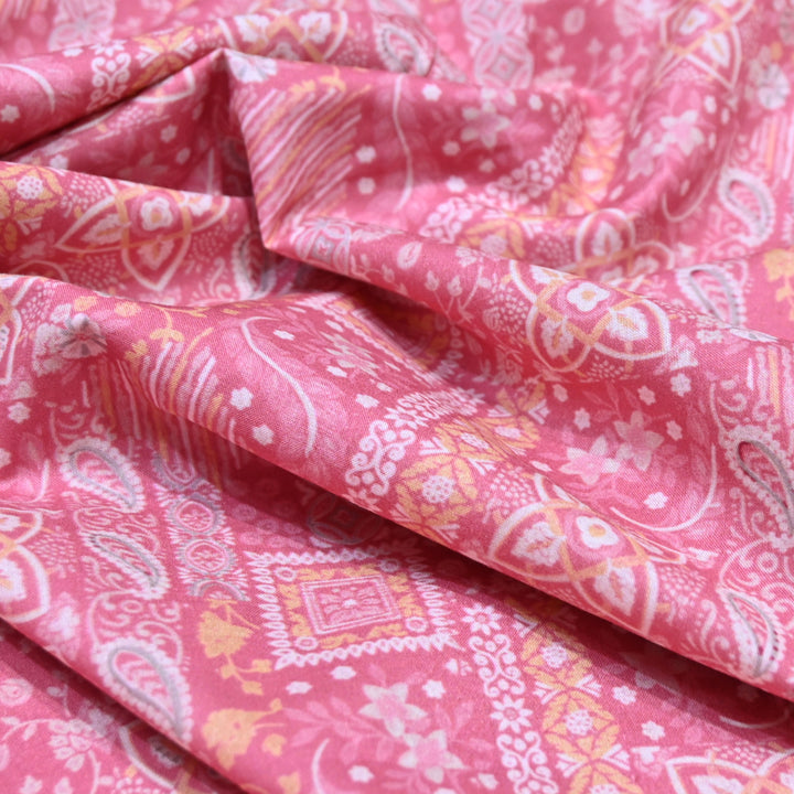 Pink Italian Lawn Print Fabric