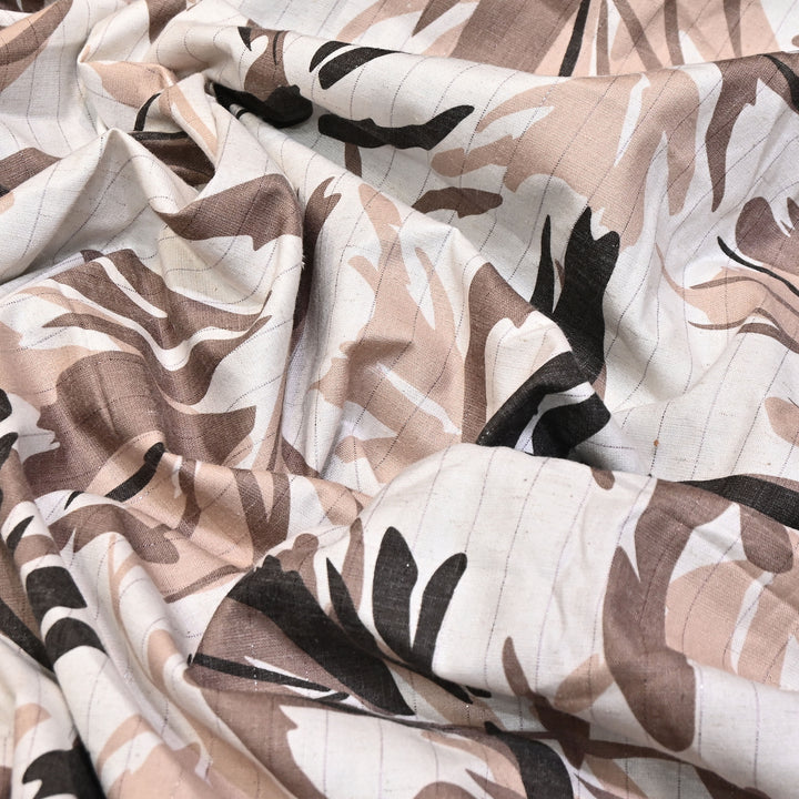 Cotton Linen Lurex Digital Print Fabric – Premium Designer Summer Fabric- BYP125-1