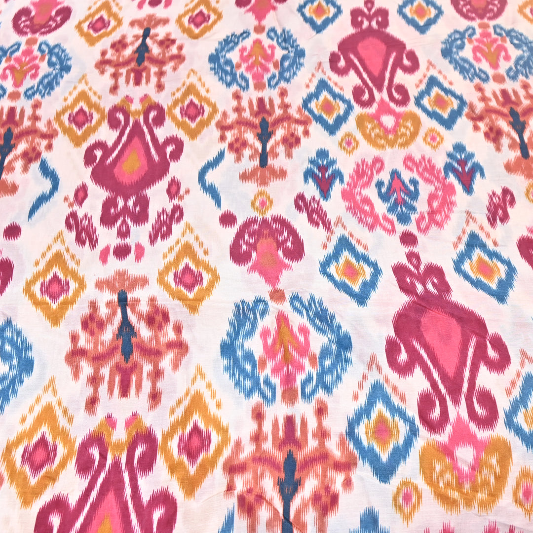 Multicolor Muslin Digital Print Fabric-KTP44-15