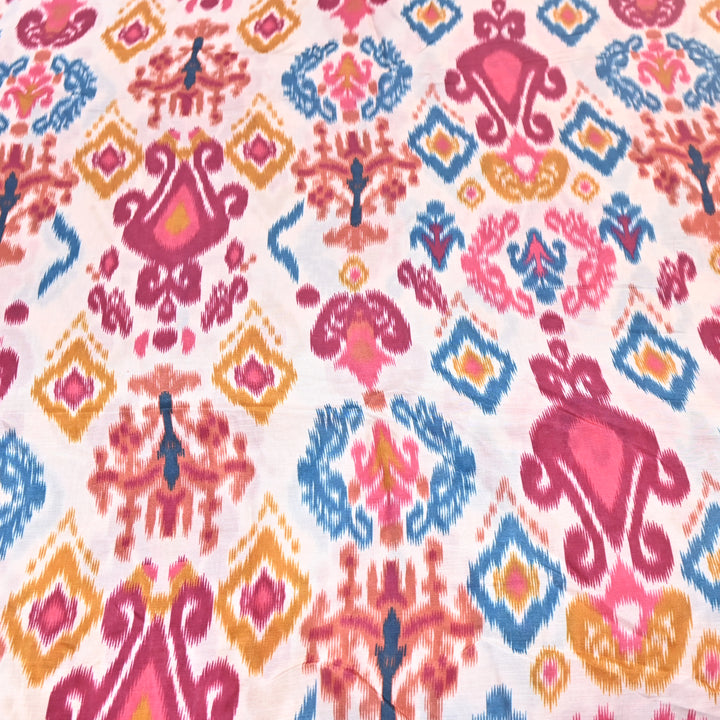 Multicolor Muslin Digital Print Fabric-KTP44-15