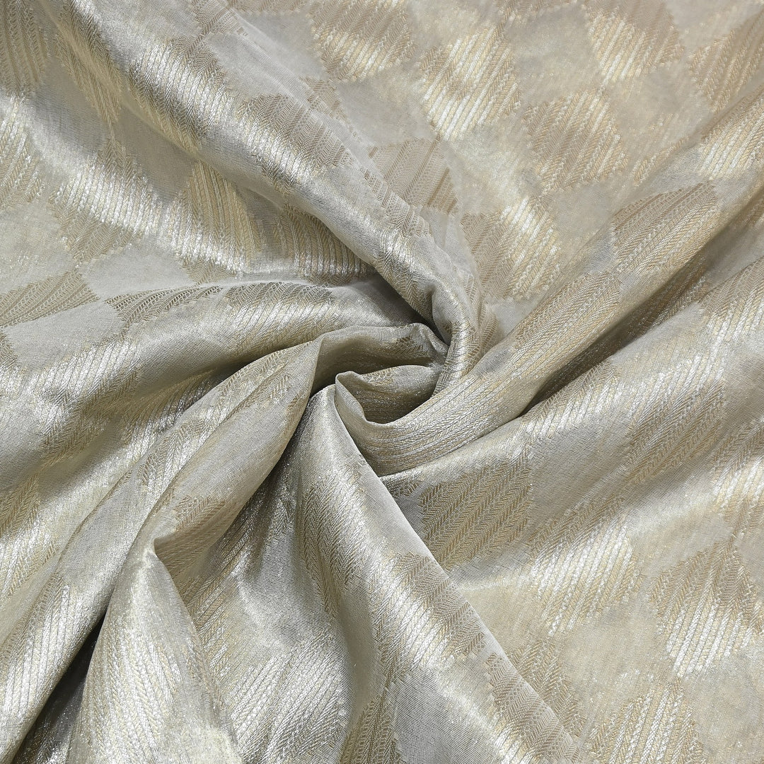Bamberg Organza Tissue Zari Jacquard Fabric - AL4205-1