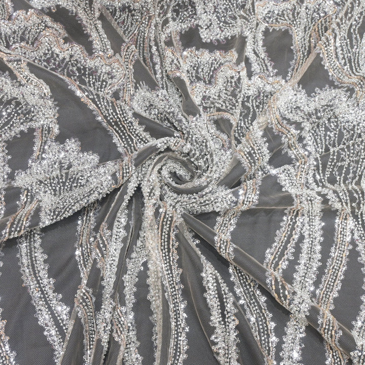 Beautiful Imported Net Cut Dana Sequins Embroidery Fabrics