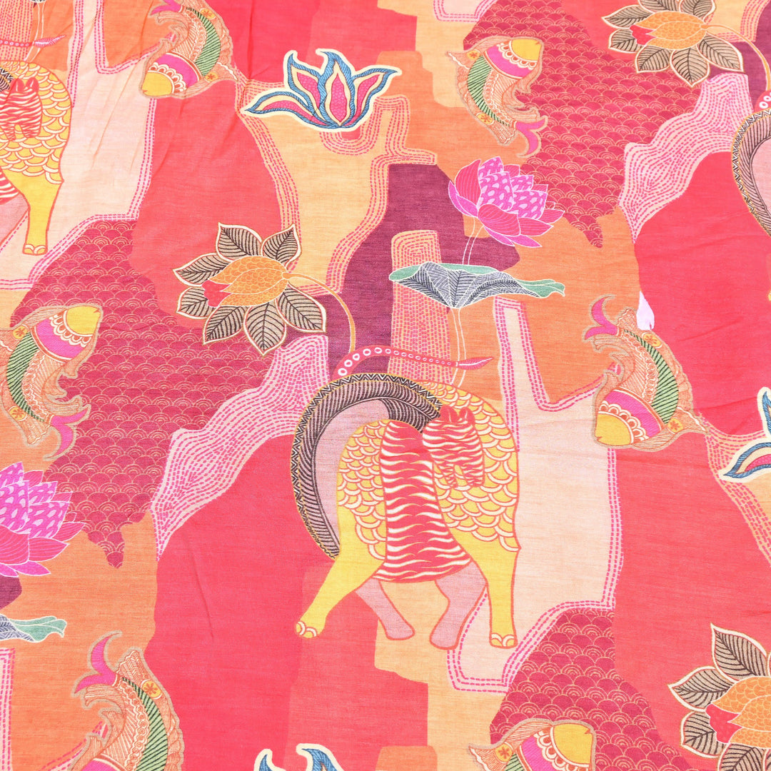 Premium Muslin Digital Print Fabric - 000844-35