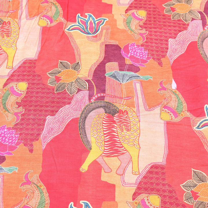 Premium Muslin Digital Print Fabric - 000844-35