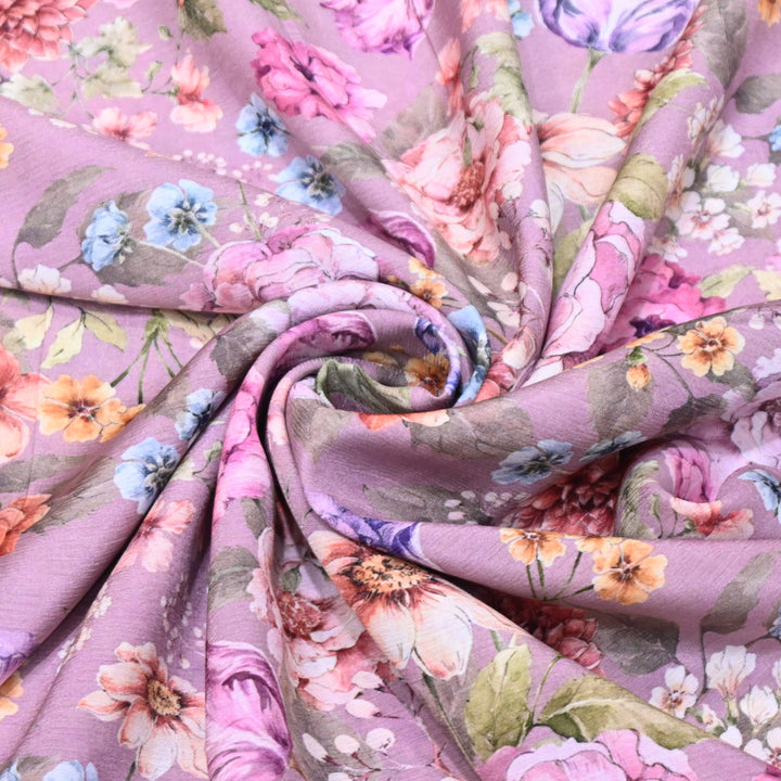 Multicolor Muslin Digital Print Fabric-000844-5