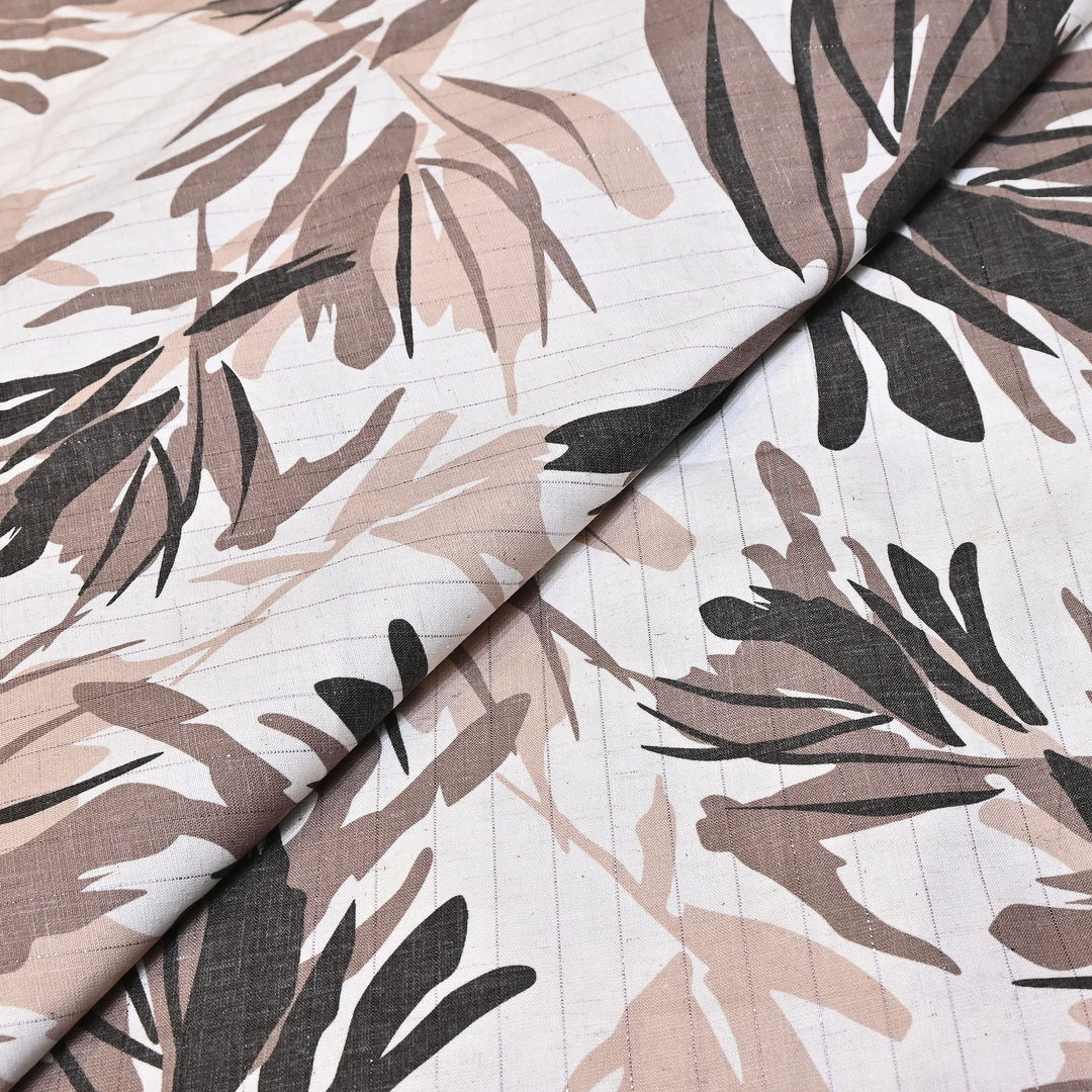 Cotton Linen Lurex Digital Print Fabric – Premium Designer Summer Fabric- BYP125-1
