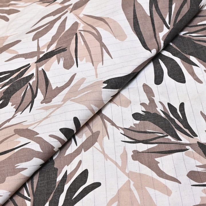 Cotton Linen Lurex Digital Print Fabric – Premium Designer Summer Fabric- BYP125-1