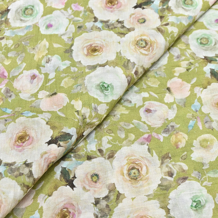 Elegant Crush Chanderi Digital Print Fabrics-UF0208-2