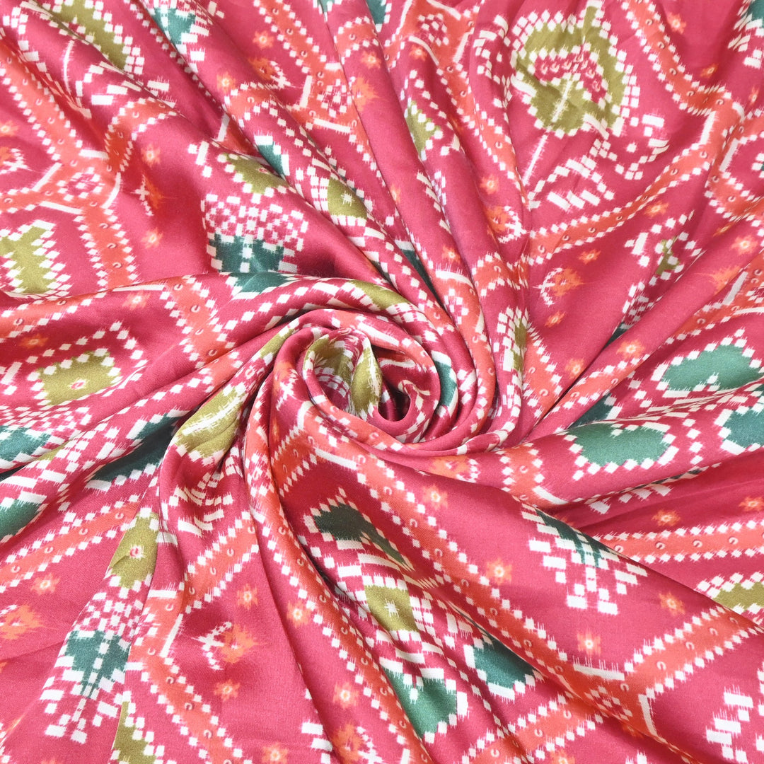Bemberg Satin Digital Print Fabric– Soft Luxury Designer Satin Fabric 001333-39
