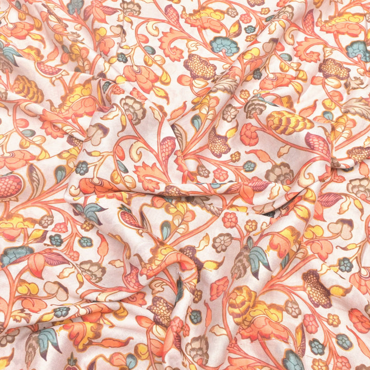 Silk Chanderi Digital Print Fabrics