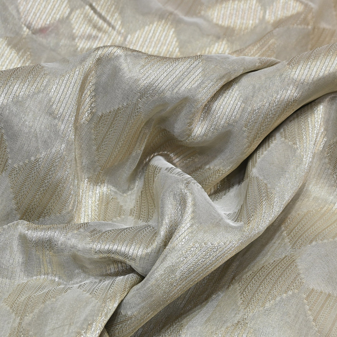Bamberg Organza Tissue Zari Jacquard Fabric - AL4205-1