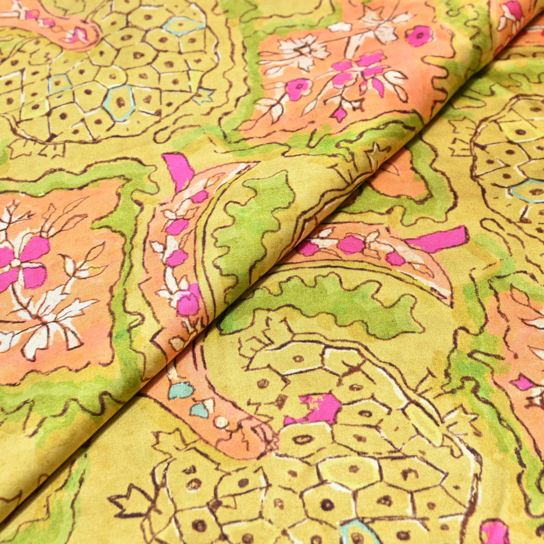 Bemberg Satin Digital Print Fabric– Soft Luxury Designer Satin Fabric 001333-13