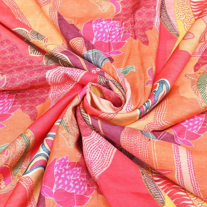 Premium Muslin Digital Print Fabric - 000844-35
