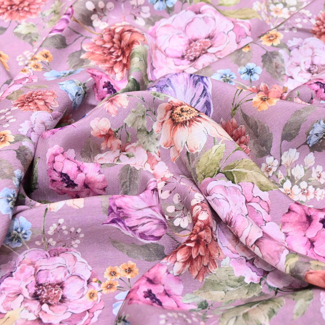 Multicolor Muslin Digital Print Fabric-000844-5