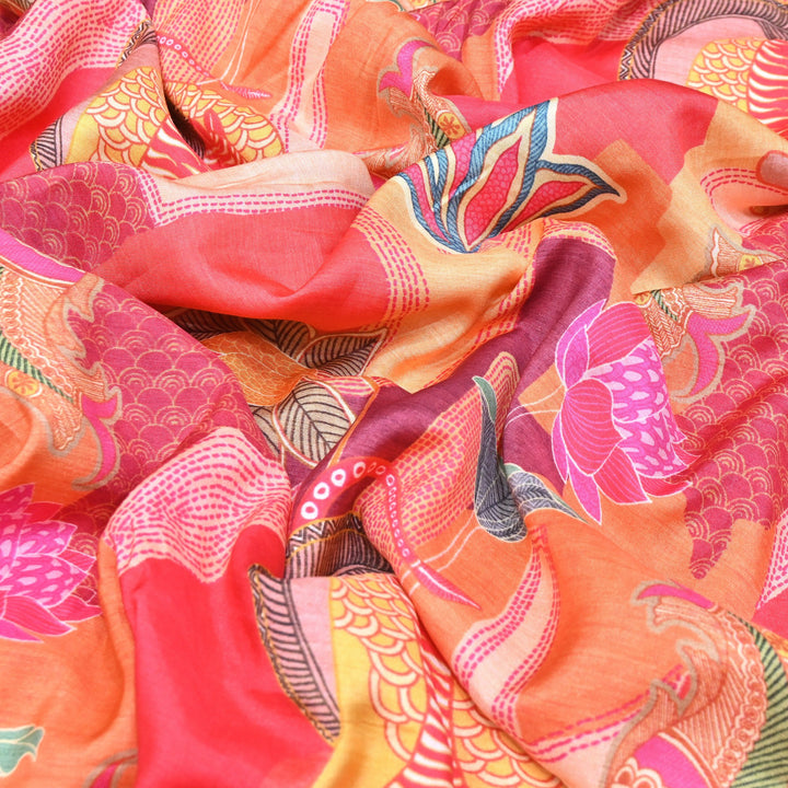 Premium Muslin Digital Print Fabric - 000844-35